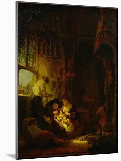 The Carpenter's Shop, 1640-Rembrandt van Rijn-Mounted Giclee Print