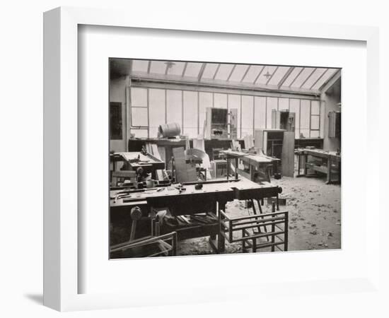 The Carpenter's Workshop, from the Workshops of the Bauhaus, Weimar, 1923-null-Framed Giclee Print