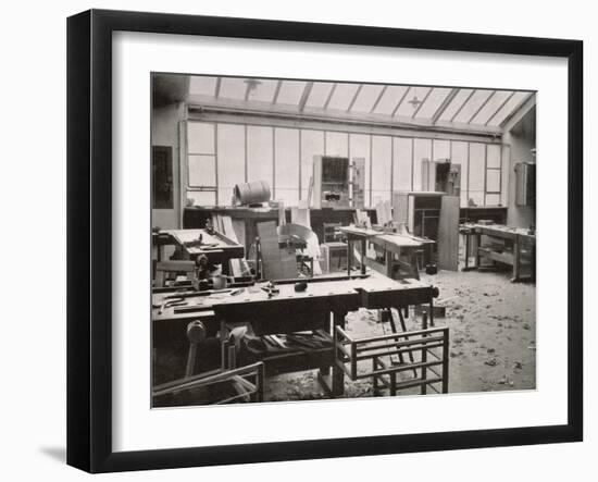 The Carpenter's Workshop, from the Workshops of the Bauhaus, Weimar, 1923-null-Framed Giclee Print