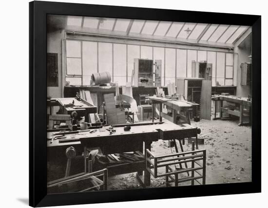 The Carpenter's Workshop, from the Workshops of the Bauhaus, Weimar, 1923-null-Framed Giclee Print