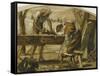 The Carpenter-Arthur Hughes-Framed Stretched Canvas