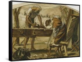 The Carpenter-Arthur Hughes-Framed Stretched Canvas