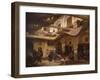 The Carpet Bazaar, Cairo, before 1866 (Oil on Canvas)-Louis Claude Mouchot-Framed Giclee Print