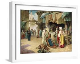 The Carpet Seller-Federico Ballesio-Framed Giclee Print