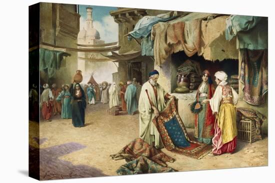 The Carpet Seller-Federico Ballesio-Stretched Canvas