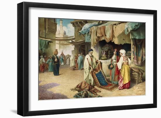 The Carpet Seller-Federico Ballesio-Framed Giclee Print