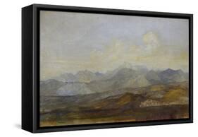 The Carrara Mountains from Pisa, 1845 - 1846-George Frederick Watts-Framed Stretched Canvas
