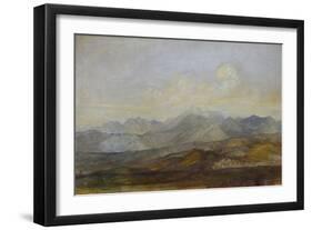 The Carrara Mountains from Pisa, 1845 - 1846-George Frederick Watts-Framed Giclee Print