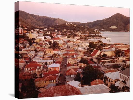 The Carribean: Low Aerials of Charlotte Amalie Capital of St Thomas-Eliot Elisofon-Stretched Canvas