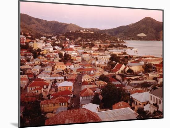 The Carribean: Low Aerials of Charlotte Amalie Capital of St Thomas-Eliot Elisofon-Mounted Photographic Print