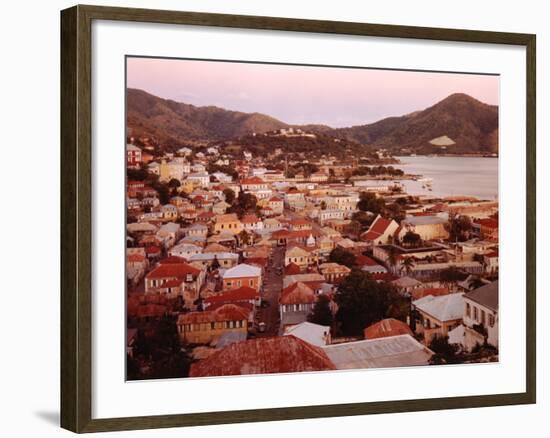 The Carribean: Low Aerials of Charlotte Amalie Capital of St Thomas-Eliot Elisofon-Framed Photographic Print