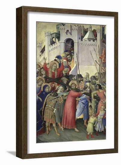 The Carrying of the Cross, c.1336-42-Simone Martini-Framed Giclee Print