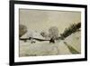 The Cart, or Road under Snow at Honfleur, 1865-Claude Monet-Framed Giclee Print