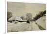 The Cart, or Road under Snow at Honfleur, 1865-Claude Monet-Framed Giclee Print