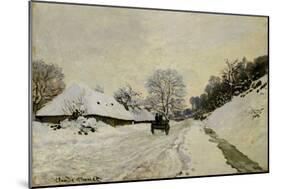 The Cart, or Road under Snow at Honfleur, 1865-Claude Monet-Mounted Giclee Print