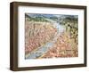 The Carta Della Catena Showing a Panorama of Florence, 1490-null-Framed Giclee Print