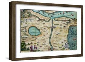 The "Carte De Tendre," a Map of an Imaginary Country-null-Framed Giclee Print