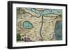 The "Carte De Tendre," a Map of an Imaginary Country-null-Framed Giclee Print