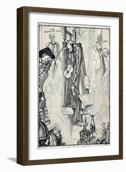 The Cartoonist - Stage Iv, C1920-Edmund Joseph Sullivan-Framed Giclee Print