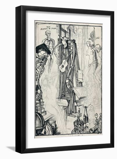 The Cartoonist - Stage Iv, C1920-Edmund Joseph Sullivan-Framed Premium Giclee Print