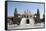 The Carved White Marble Jain Swaminarayan Temple, Gondal, Gujarat, India, Asia-Annie Owen-Framed Stretched Canvas