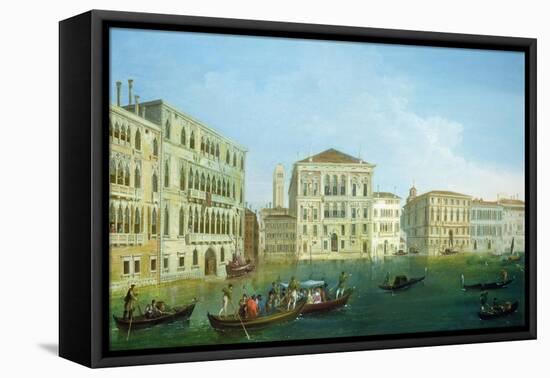 The Casa Foscari and the Palazzo Balbi, from the Grand Canal, Venice-Giuseppe Bernardino Bison-Framed Stretched Canvas