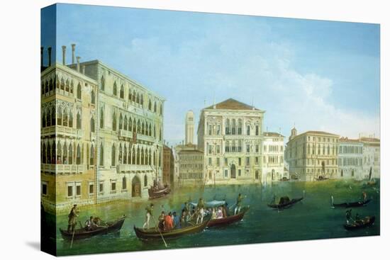 The Casa Foscari and the Palazzo Balbi, from the Grand Canal, Venice-Giuseppe Bernardino Bison-Stretched Canvas