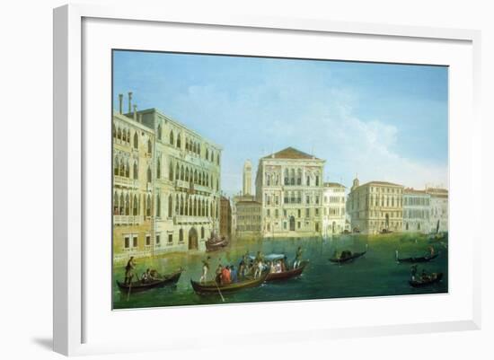 The Casa Foscari and the Palazzo Balbi, from the Grand Canal, Venice-Giuseppe Bernardino Bison-Framed Giclee Print