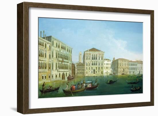 The Casa Foscari and the Palazzo Balbi, from the Grand Canal, Venice-Giuseppe Bernardino Bison-Framed Giclee Print