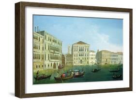 The Casa Foscari and the Palazzo Balbi, from the Grand Canal, Venice-Giuseppe Bernardino Bison-Framed Giclee Print