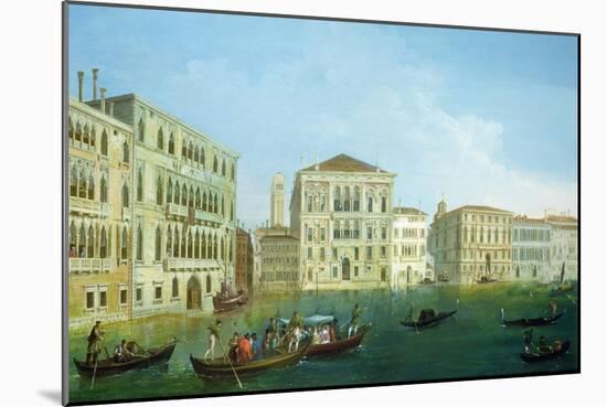 The Casa Foscari and the Palazzo Balbi, from the Grand Canal, Venice-Giuseppe Bernardino Bison-Mounted Giclee Print