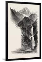 The Cascade D'Oo, the Pyrenees, France, 19th Century-null-Framed Giclee Print