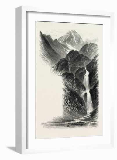 The Cascade D'Oo, the Pyrenees, France, 19th Century-null-Framed Giclee Print