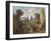 The Cascades at Tivoli, C.1775-Hubert Robert-Framed Giclee Print