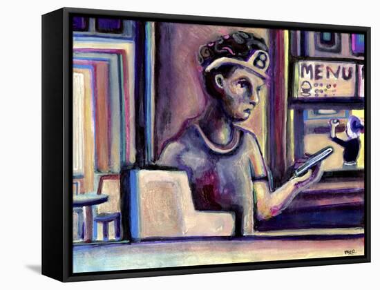 The Cashier's Tablet-Josh Byer-Framed Stretched Canvas