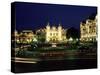 The Casino and Hotel De Paris by Night, Monte Carlo, Monaco-Ruth Tomlinson-Stretched Canvas