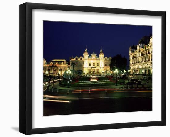The Casino and Hotel De Paris by Night, Monte Carlo, Monaco-Ruth Tomlinson-Framed Photographic Print