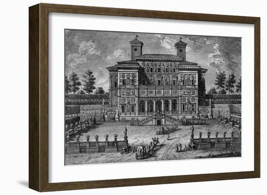 The Casino and Villa Borghese, Near Rome, 18th Century-Giuseppe Vasi-Framed Giclee Print