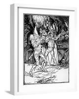 'The Cask of Amontillado' by Edgar Allan Poe-Arthur Rackham-Framed Giclee Print