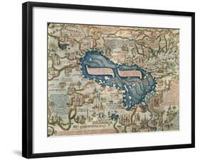 The Caspian Sea from World Map by Camaldolese Monk Fra Mauro, 1449-null-Framed Giclee Print