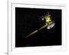 The Cassini Spacecraft in Orbit-null-Framed Art Print