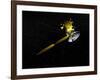 The Cassini Spacecraft in Orbit-null-Framed Art Print