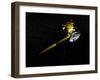 The Cassini Spacecraft in Orbit-null-Framed Art Print