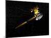 The Cassini Spacecraft in Orbit-null-Mounted Art Print