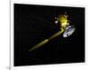 The Cassini Spacecraft in Orbit-null-Framed Art Print