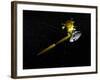 The Cassini Spacecraft in Orbit-null-Framed Art Print