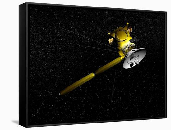 The Cassini Spacecraft in Orbit-null-Framed Stretched Canvas