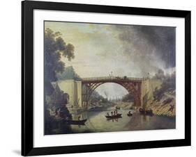 The Cast Iron Bridge Near Coalbrookdale, C.1780-William Williams-Framed Giclee Print