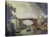 The Cast Iron Bridge Near Coalbrookdale, C.1780-William Williams-Stretched Canvas
