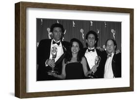 The Cast of Seinfeld with Awards-null-Framed Art Print